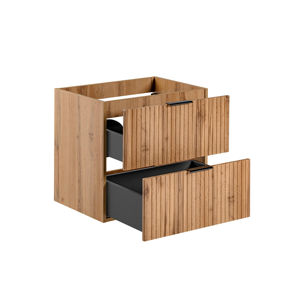 WASCHTISCHUNTERSCHRANK 60.2cm Adriel Holz in Eichenoptik - Braun, Holzwerkstoff (60.2/57/46cm) - Petits-meubles