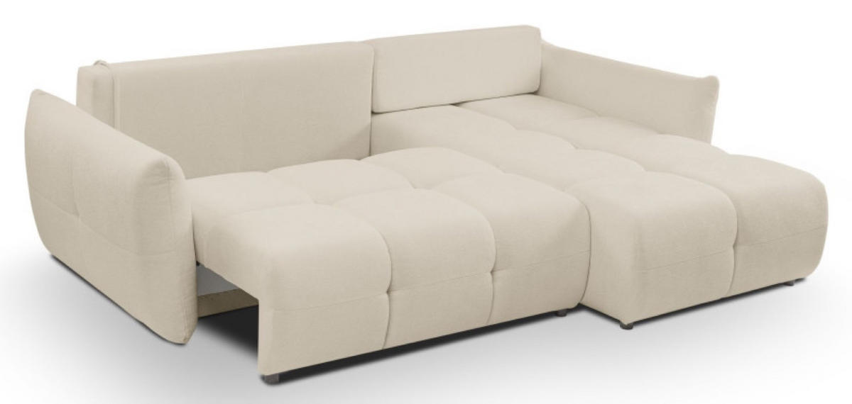ECKSOFA Ecru BOSE Mit Schlaffunktion Rechts - Ecru, Textil (177/257cm) - Sepro Meble