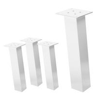 TISCHBEINE 4er Set I-96GRAD-Design H:42 cm Weiß 8x8 cm - Weiß, Metall (8/42/8cm) - ML-DESIGN