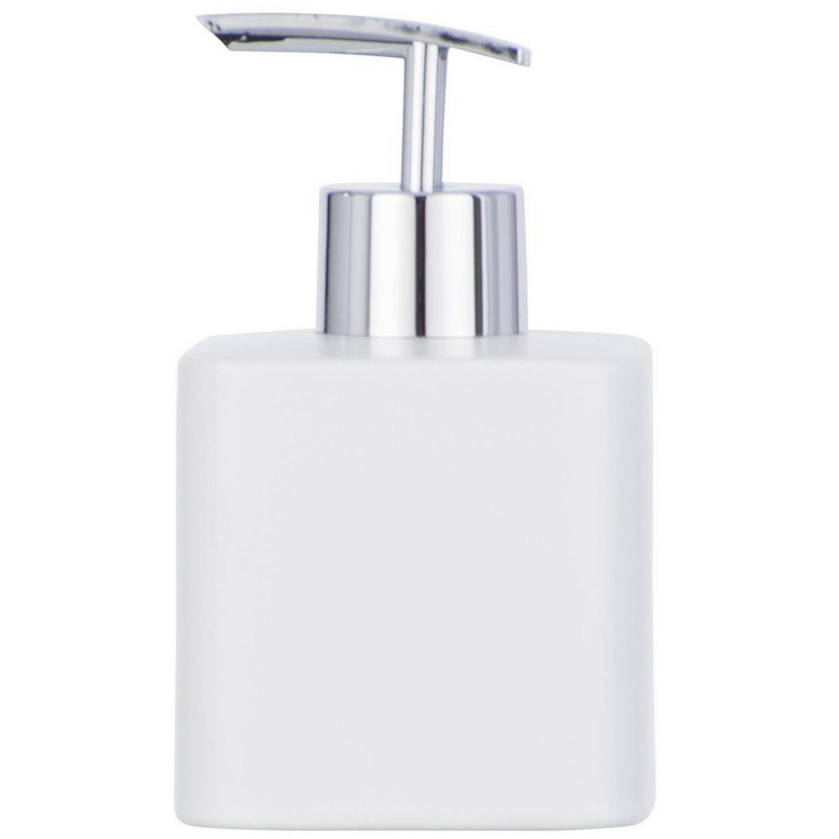 BEHÄLTER mit Flüssigseifenpumpe Hexa 290 ml 8,5/7,5/13 cm - Weiß, Keramik (7.5/13/8.5cm) - Wenko