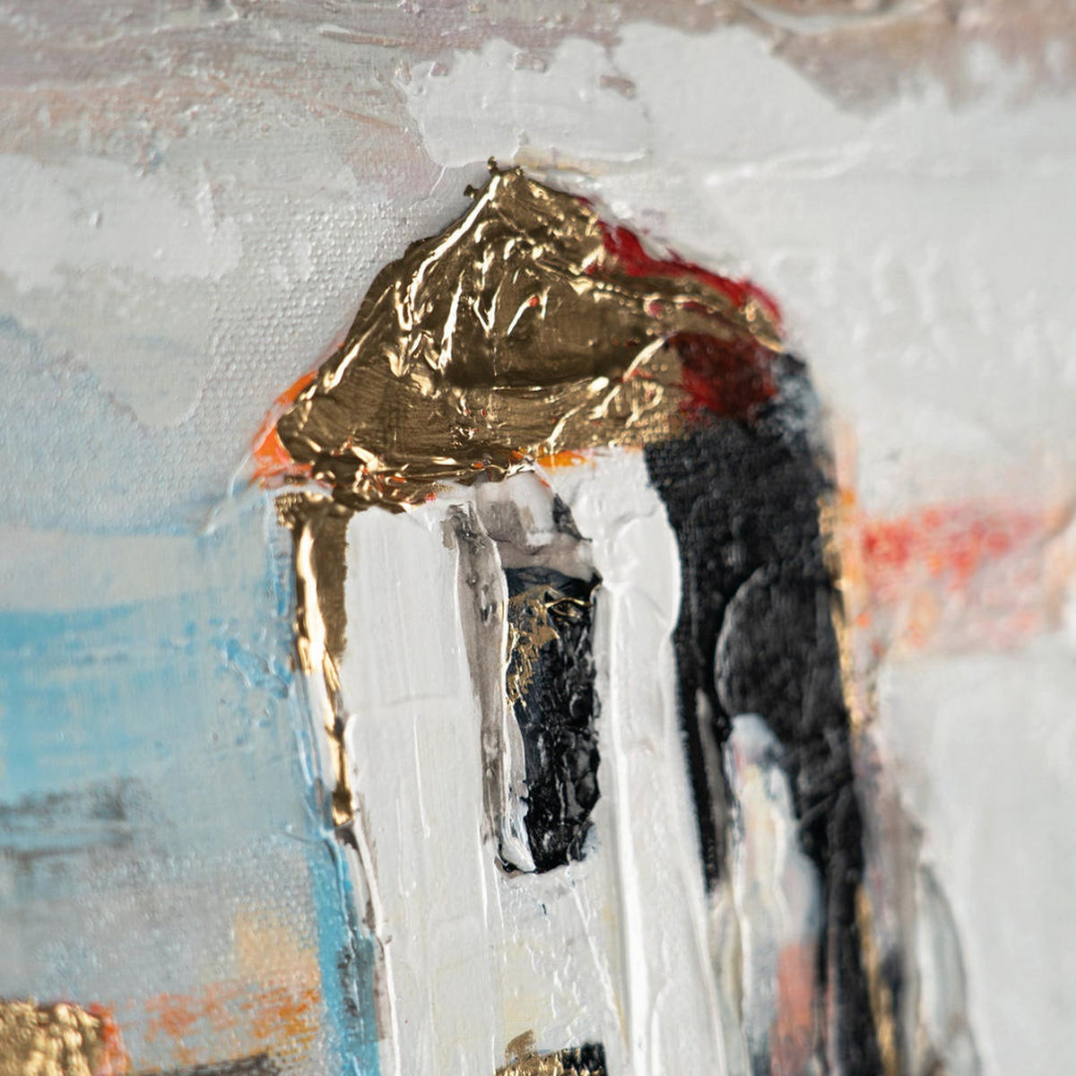 GEMÄLDE Häuschen im Sonnenlicht Schattenfugenrahmen Beige 140x70 cm - Beige, Holz (140/70cm) - YS-art gallery