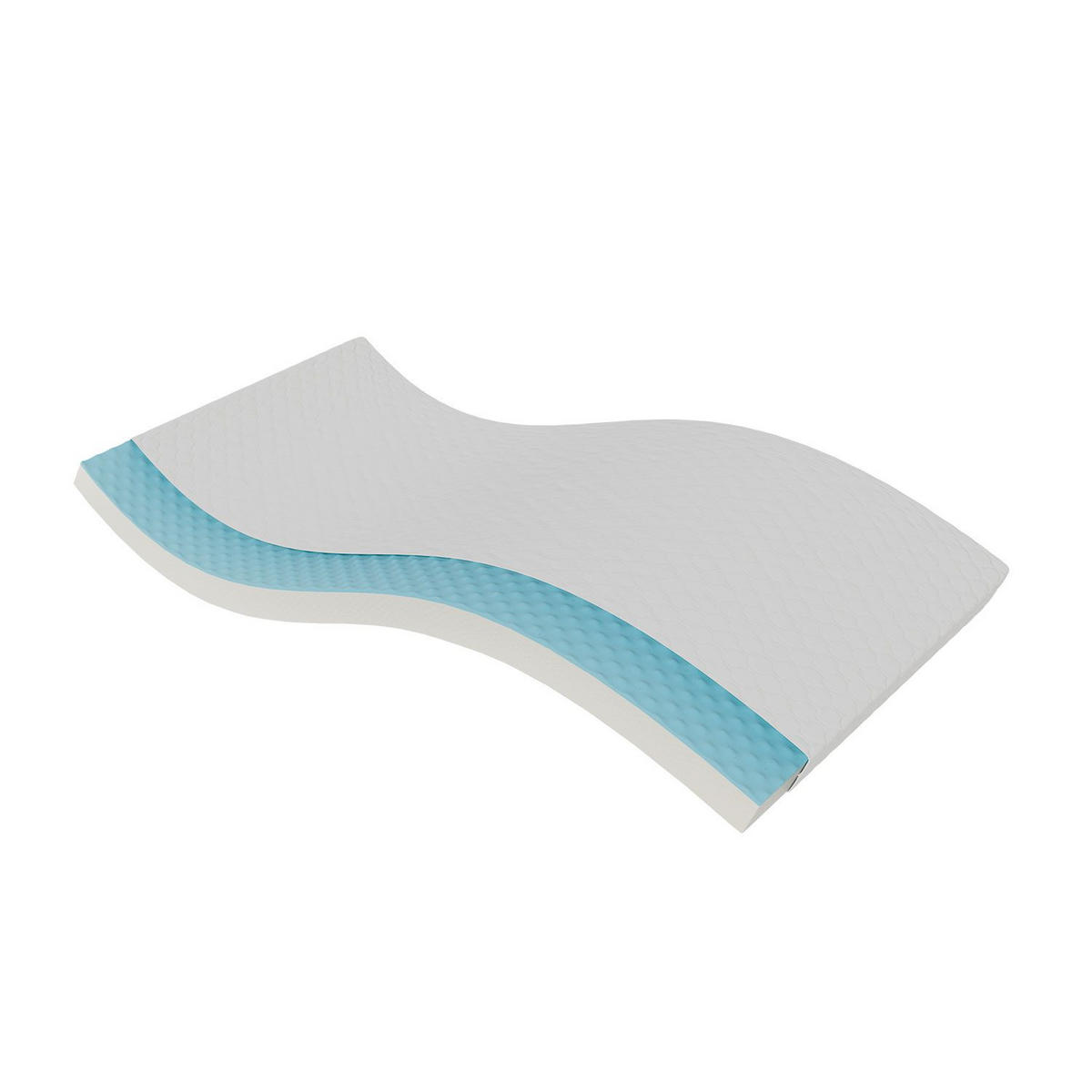 KALTSCHAUMMATRATZE 90x160 cm - Weiß, Textil (90/200cm) - Juskys