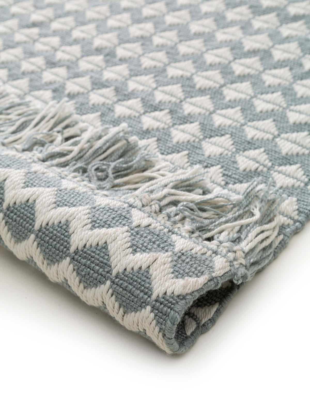 TEPPICH aus recyceltem Material Morty Blau 160x230 cm - Blau, Textil (160/230cm) - benuta Pure