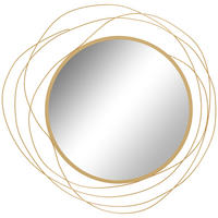 WANDSPIEGEL, Metall, Glas, Gold - Goldfarben, Metall (1/65/65cm) - HOMCOM