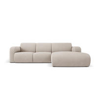 ECKSOFA rechts Molino aus strukturiertem Stoff beige 4 Sitzplätze - Beige, Textil (170/250cm) - Micadoni