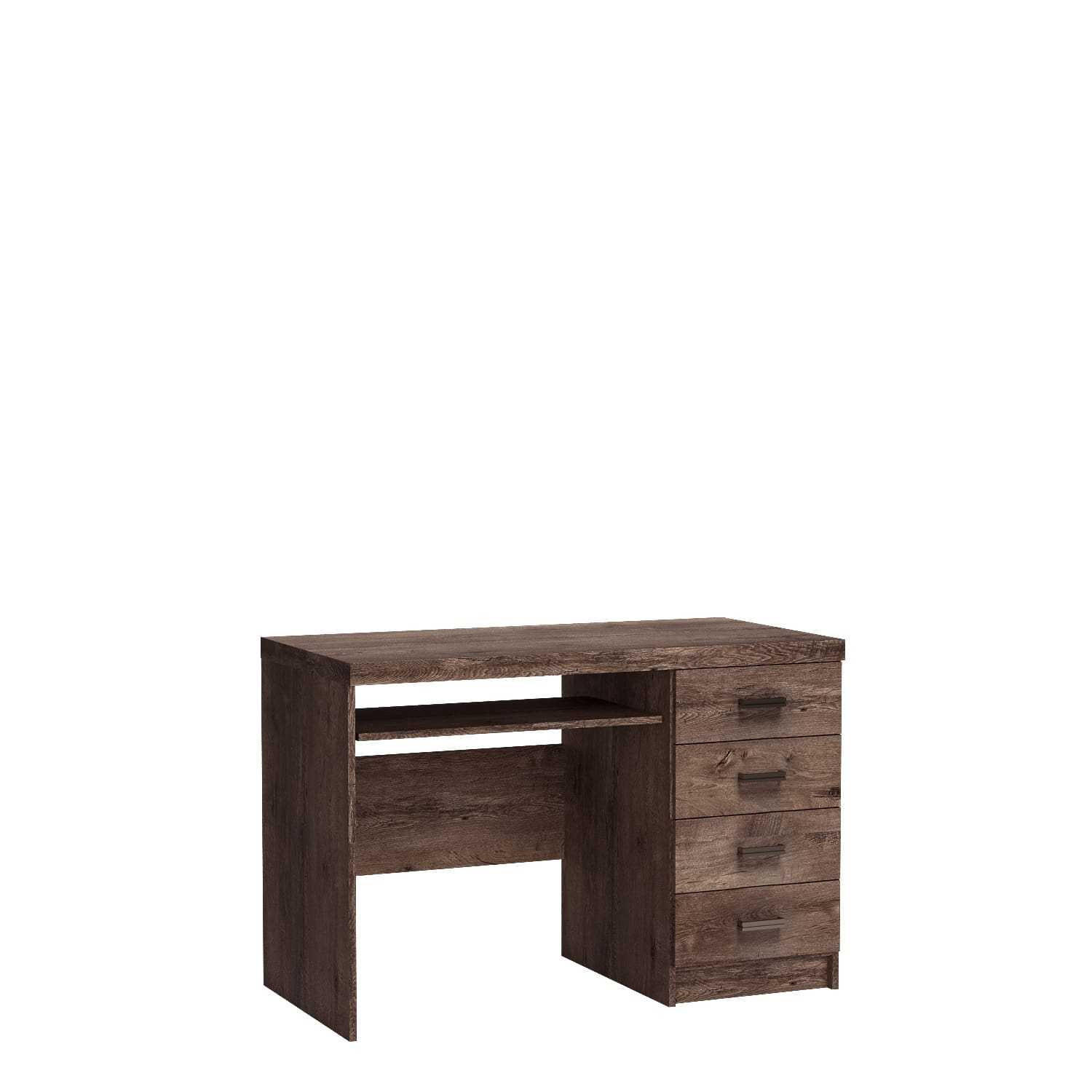 SCHREIBTISCH Indianapolis I-16 120 x 60 x 81,5 cm Esche dunkel - Dunkelbraun, Holzwerkstoff/Metall (60/120/81.5cm)