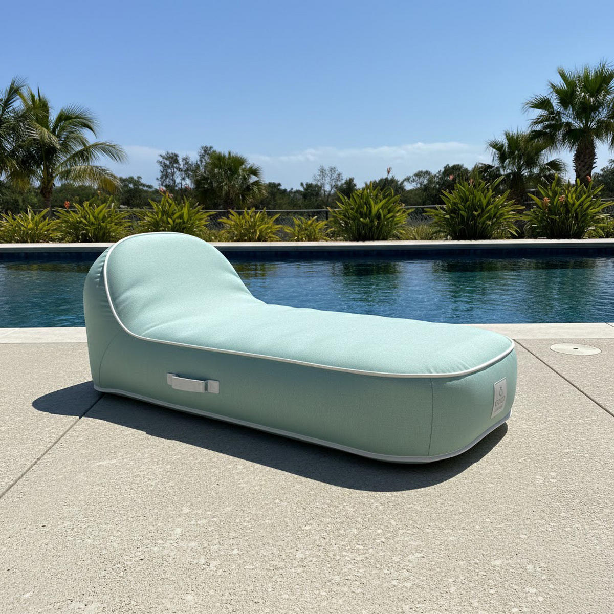 SONNENLIEGE PALMA Grün - Mintgrün/Grün, Kunststoff/Textil (85/27/85cm) - Coco Lounge