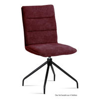 ESSZIMMERSTUHL drehbar (6er-Set) Donata 47x92x60 Schwarz/Marsala - Brombeere/Schwarz, Kunststoff (60/92/47cm) - 58aufmkessel