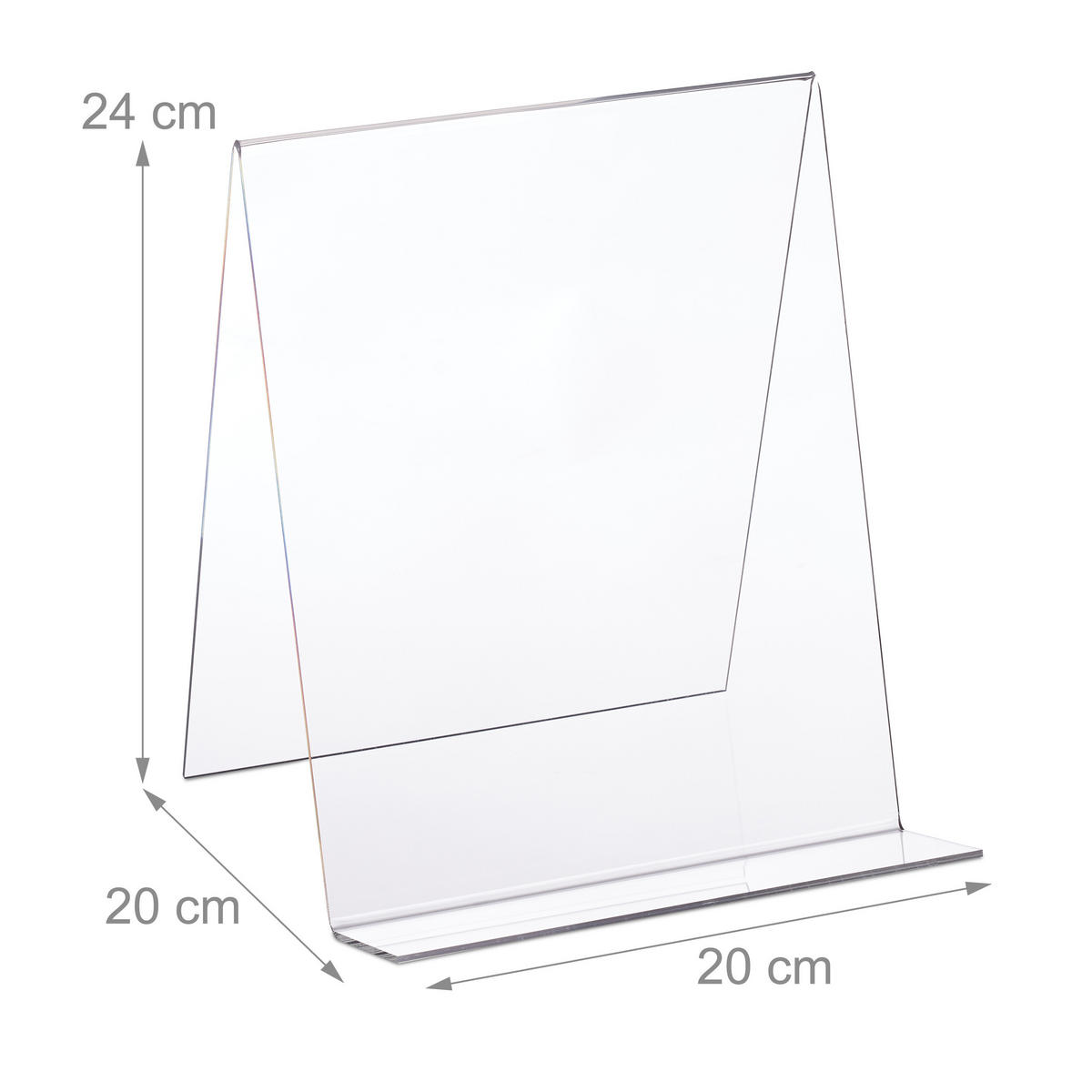 BUCHAUFSTELLER - Transparent, Kunststoff (20/24/20cm) - Relaxdays