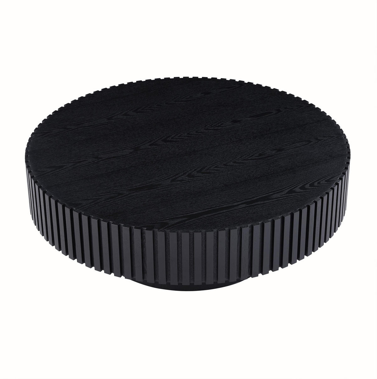 COUCHTISCH 80 cm in Schwarz mit Ablagekante, Höhe 35 cm - Schwarz, Holzwerkstoff (80/80/35cm) - BEAOK