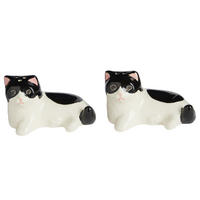 SALZ- UND PFEFFERSTREUER Salt & Pepper Katzen - Schwarz, Stein (5/5/8cm) - Butlers