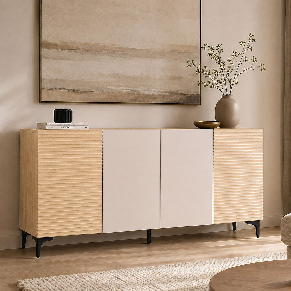 SIDEBOARD Eiche Dekor - Eiche Wotan, Holz (160/80/42cm) - MCW