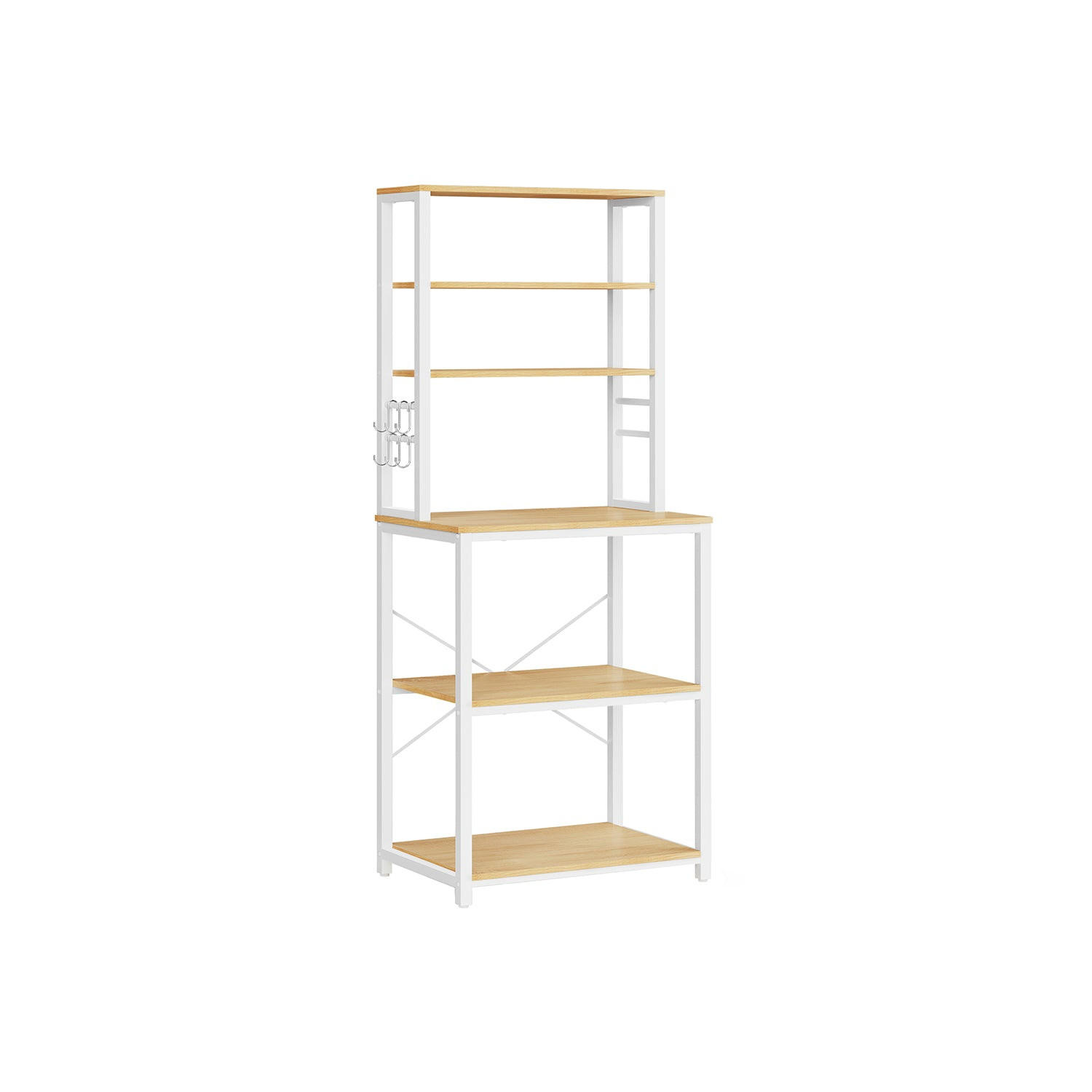 KÜCHENREGAL BRAZZAVILLE - Weiß, Holzwerkstoff (60/167/40cm) - Hansiro