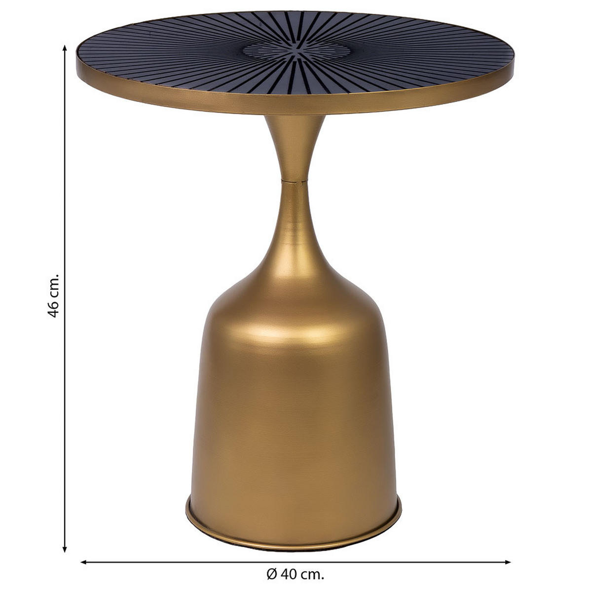 TISCH aus Metall, 40x46cm - Goldfarben, Metall (40/40/46cm) - Wanderlust