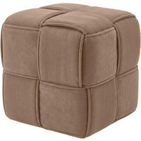SITZWÜRFEL eckig 40/40/40 cm Cord Taupe - Taupe, Kunststoff/Textil (40/40/40cm) - CLP