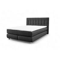BOXSPRINGBETT Ben mit Pocketmatratze und Bonellmatratze inkl. Topper - Schwarz, Textil (140/200cm) - AN-Moebel 4u