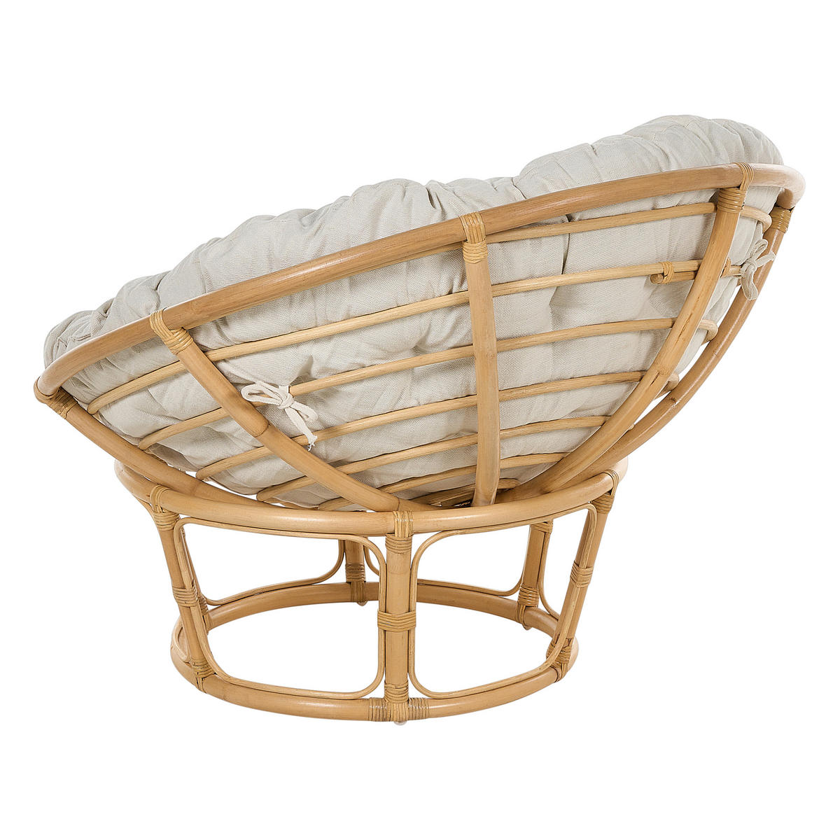 GARTENSESSEL 2er-Set Rattan helles beige Salvo - Naturfarben, Naturmaterialien (110/77/110cm) - Beliani
