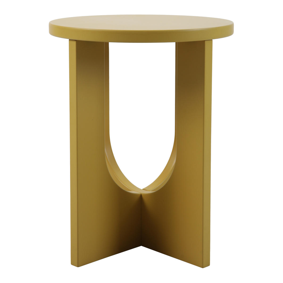 ODKLÁDACÍ STOLEK Kysdajore - žlutá, kompozitní dřevo (40/40/50cm) - [en.casa]