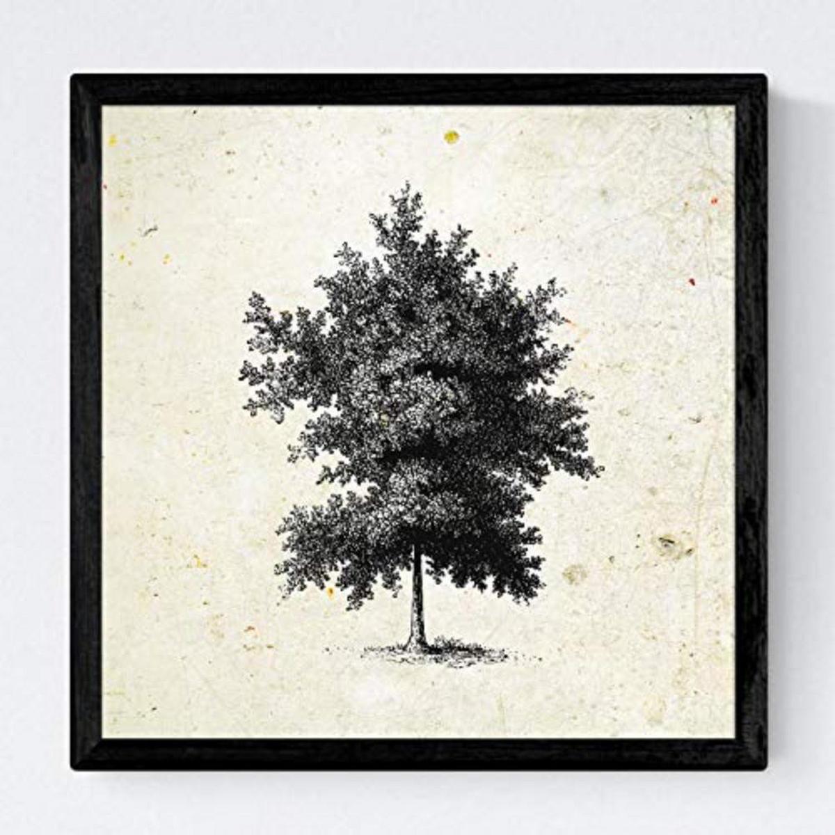 POSTER Set mit 4 Blättern der dünne Kruste Jahrgang Hintergrund 20x20cm Rahmenlos - Klar, Papier (20/3cm) - Nacnic