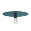 DECKENLEUCHTE - Blau, Metall (40/40/10cm) - Lumicom