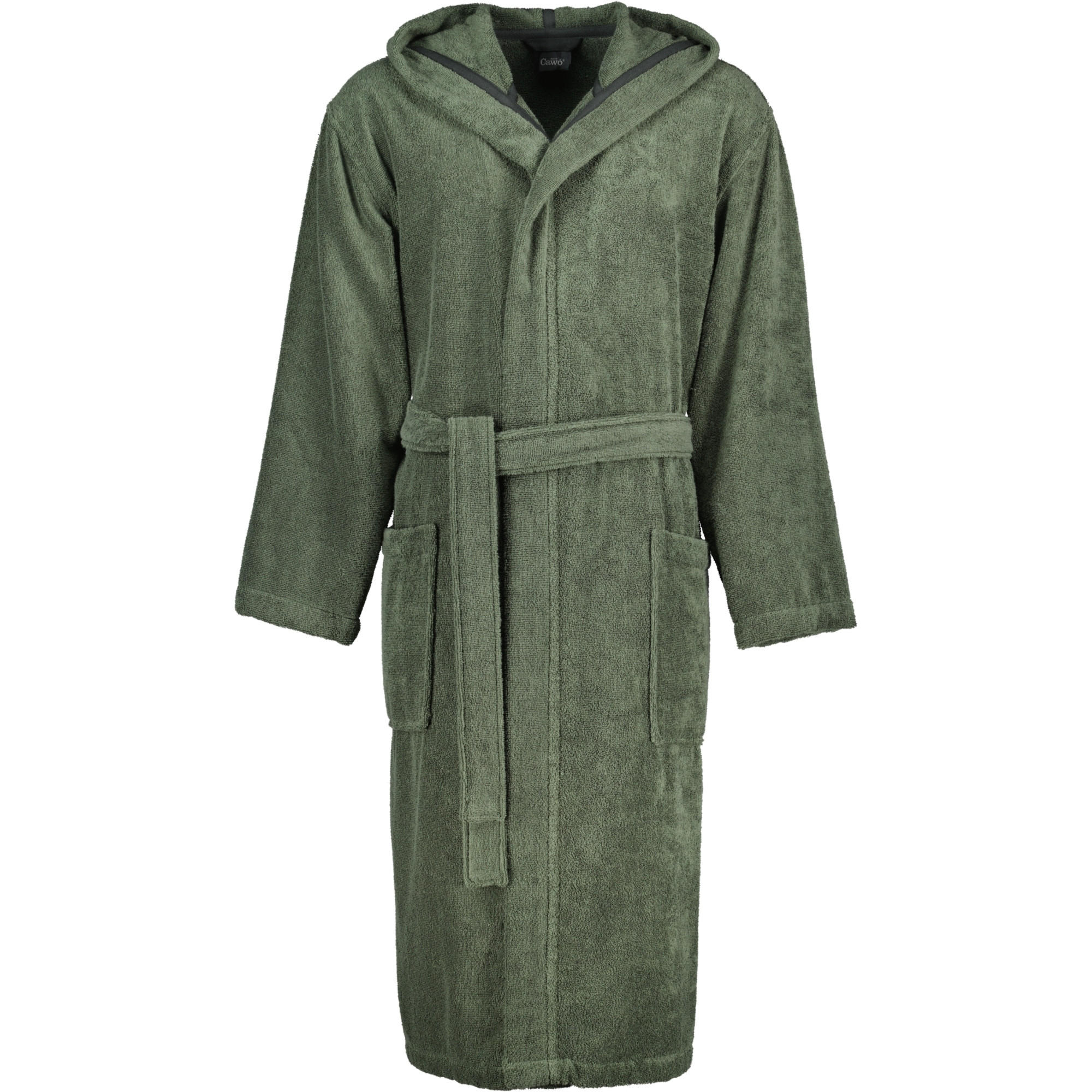 BADEMÄNTEL HERREN KAPUZE UNI 829 FIELD - 47 - Grün, Textil (Mnull) - Cawoe