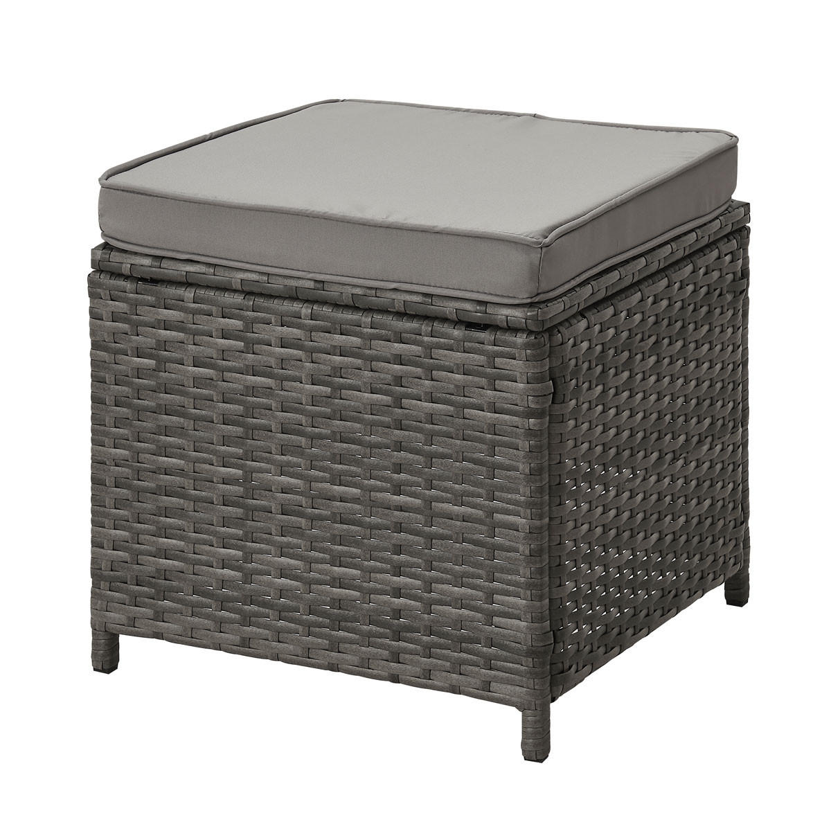 SITZGRUPPE MONROE + Abdeckhaube Grau - Grau, Kunststoff - SVITA