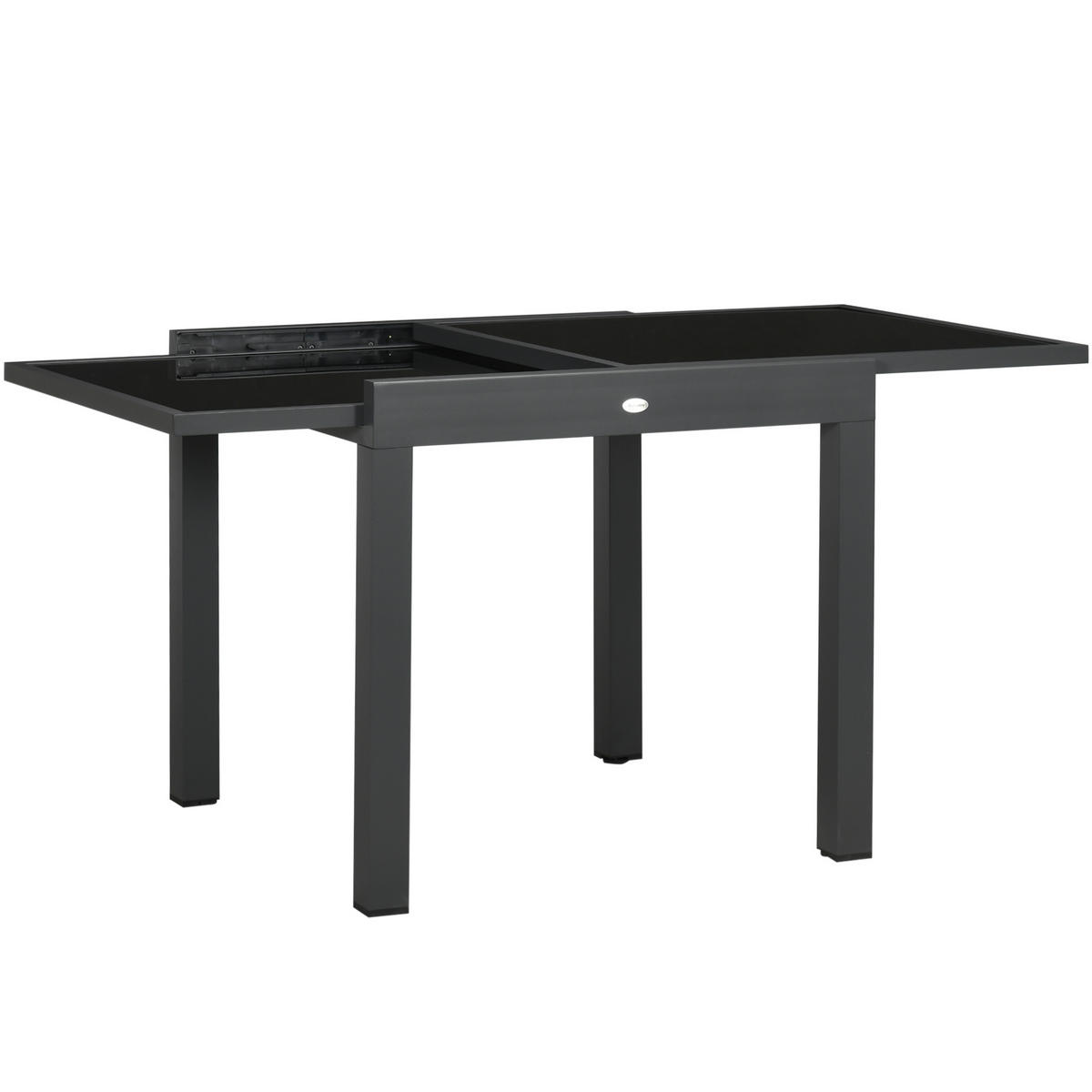 GARTENTISCH DE-14089 160x80 cm, ausziehbar Dunkelgrau - Grau, Metall (160/80/75cm) - ComfortXL