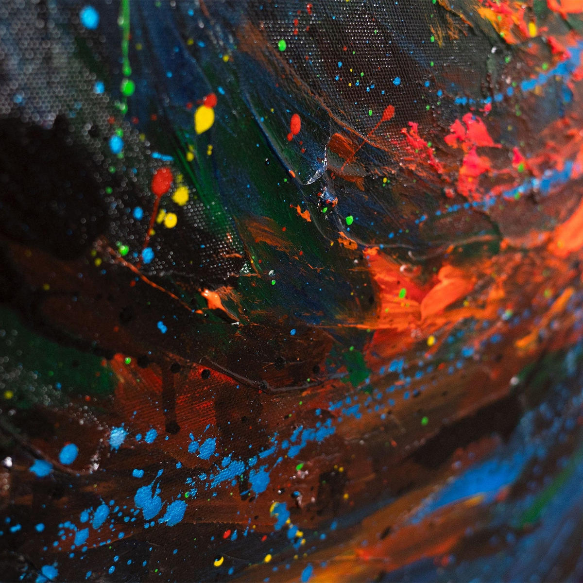 GEMÄLDE Lied des Feuers Schattenfugenrahmen Schwarz 120x80 cm - Schwarz, Holz (120/80cm) - YS-art gallery