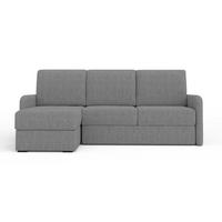 ECKSOFA BIANCO 215 cm breit in Stoff Dunkelgrau links - Dunkelgrau, Holzwerkstoff/Textil (215/145cm) - Deine Möbel 24