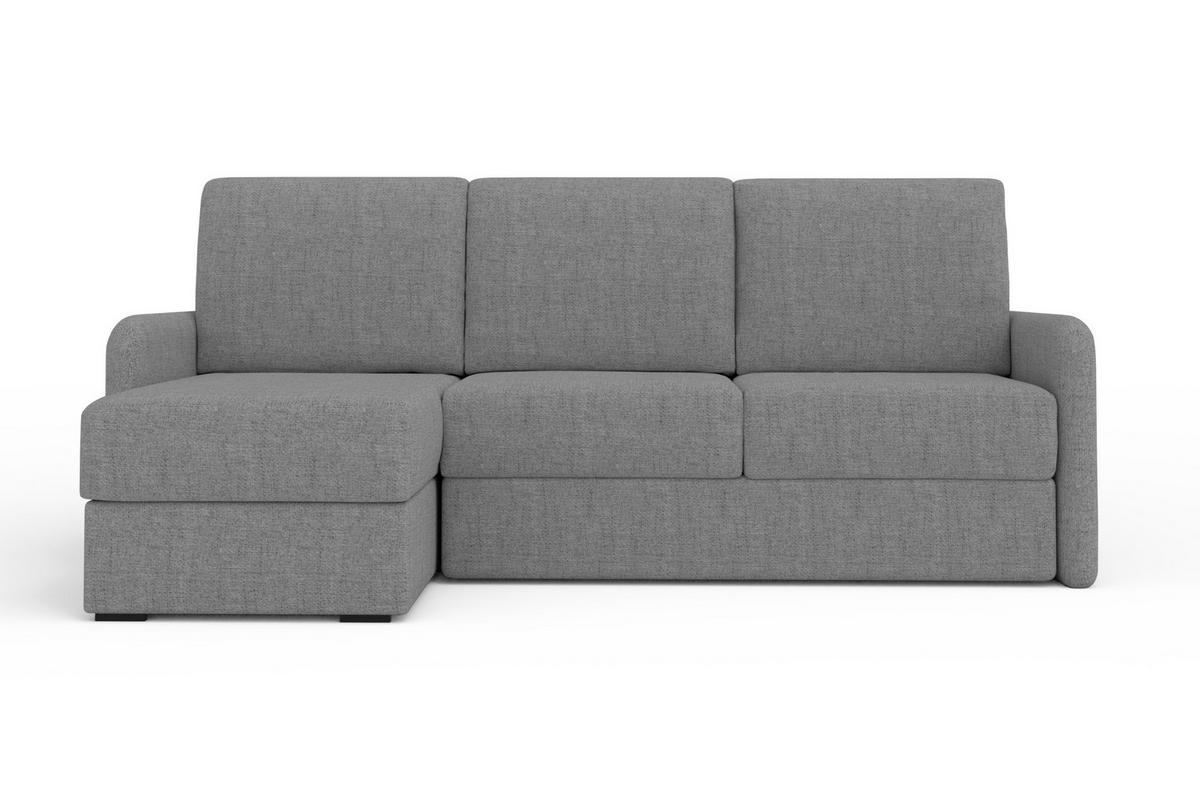 ECKSOFA BIANCO 215 cm breit in Stoff Dunkelgrau links - Dunkelgrau, Holzwerkstoff/Textil (215/145cm) - Deine Möbel 24