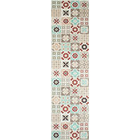 KÜCHENTEPPICH mit mehrfarbigem Zementfliesenmuster Azulejo 80x300 cm - Multicolor, Textil (80/300cm) - Nazar Rugs