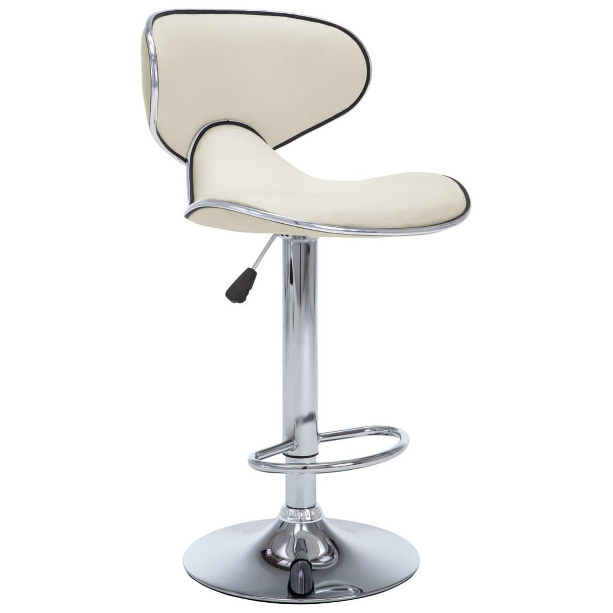 BARHOCKER Supri höhenverstellbar 2er-Set Creme Kunstleder - Creme, Leder (50/108/46cm) - DELUKE