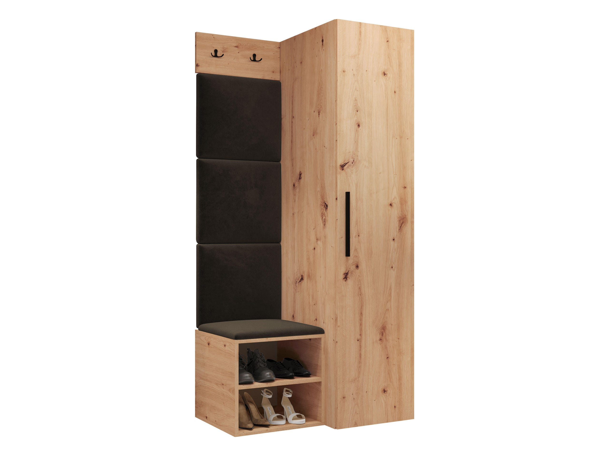 Mirjan24 Garderoben-Set Braun, Eiche Artisan 40x191x50 cm