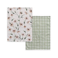 GESCHIRRTUCH (2 tlg) tinny bloom 70x50 cm mehrfarbig - Multicolor, Textil (70/50cm) - Happy Friday