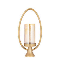 WINDLICHT Berido Gold 27/14/55cm - Goldfarben, Glas (14/55/27cm) - PTMD Collection