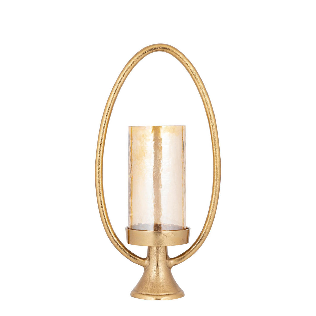 WINDLICHT Berido Gold 27/14/55cm - Goldfarben, Glas (14/55/27cm) - PTMD Collection