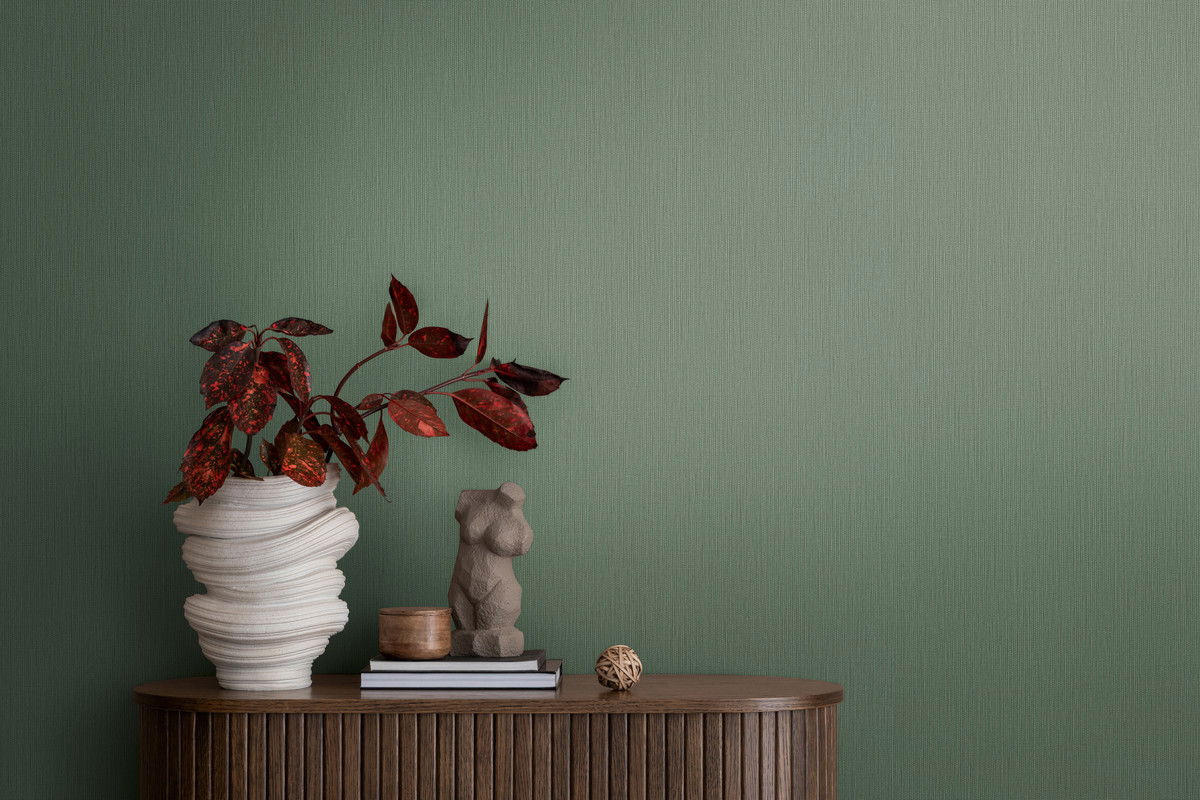 VLIESTAPETE Grün 53/1005 cm - Grün, Textil (53/1cm) - KUNSTLOFT