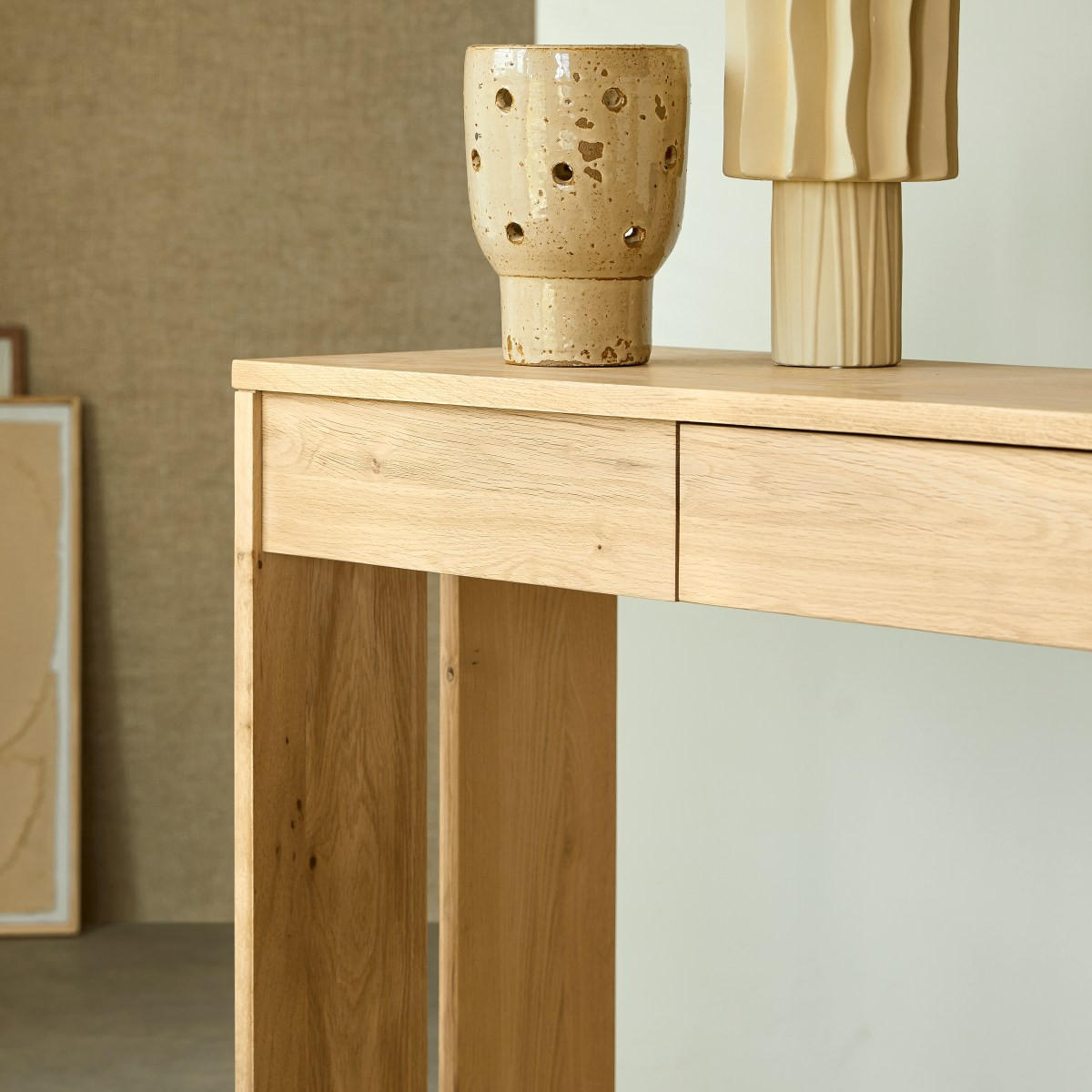 KONSOLENTISCH Eden Natur aus Eiche - Naturfarben, Holz (35/120/78cm) - Tikamoon