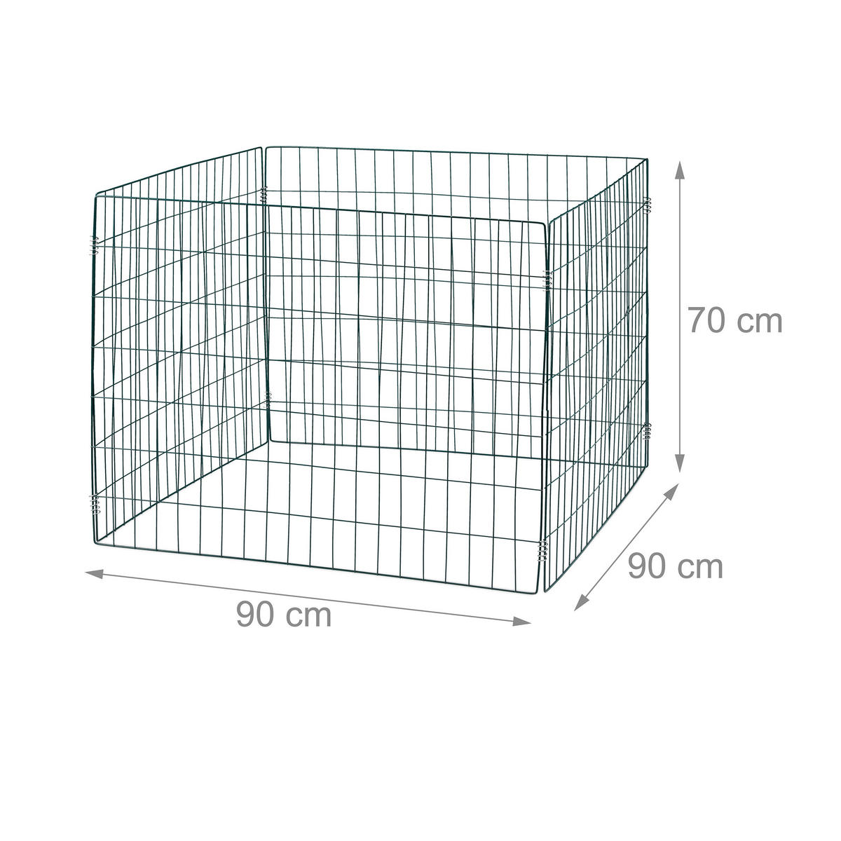 3XKOMPOSTER - Dunkelgrün, Metall (90/70/90cm) - Relaxdays