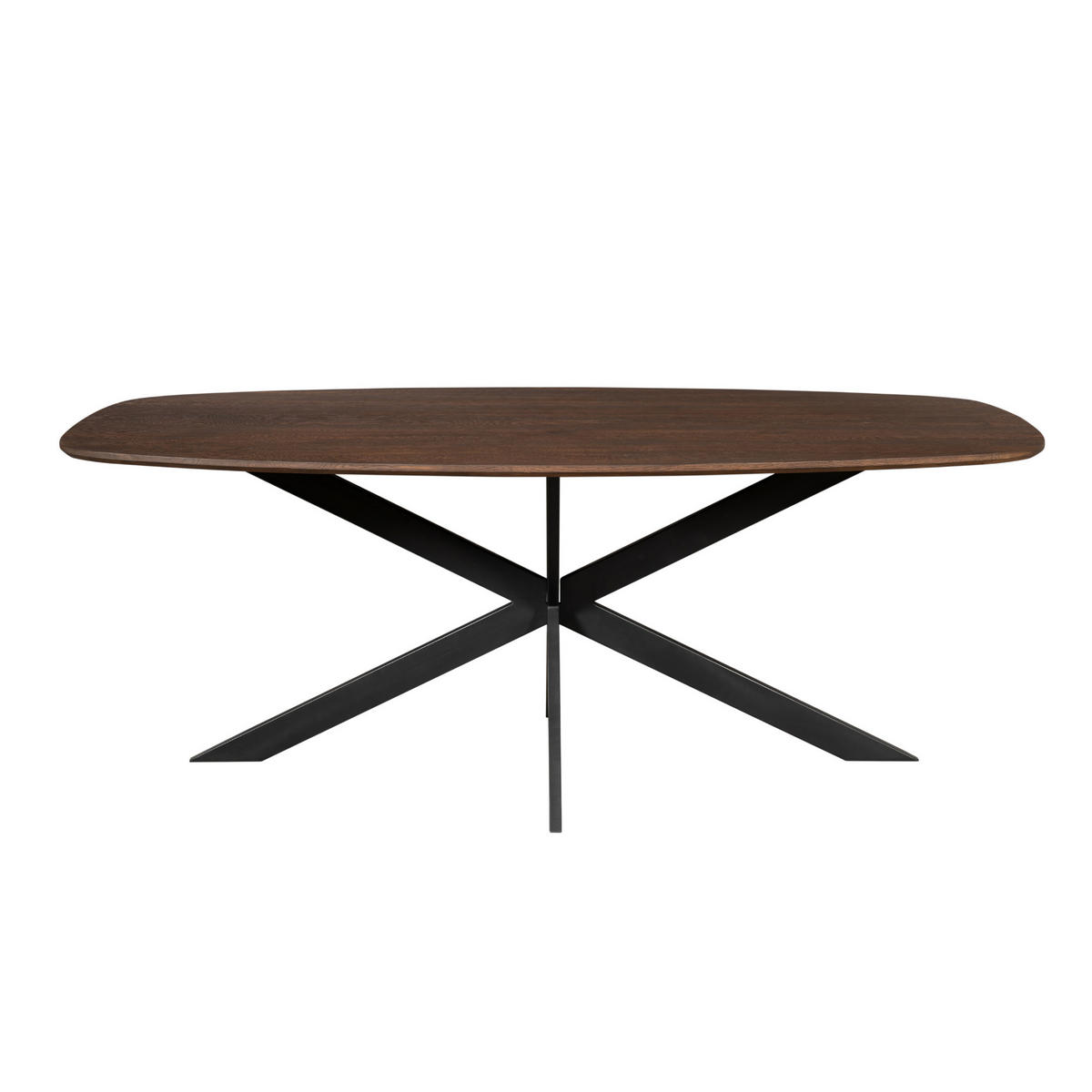 ESSTISCH Ferro Eichenholz Dänisches Oval 180 cm X 90 cm Braun - Braun, Holz (90/180/76cm) - Villa Möbel