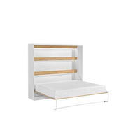 SCHRANKBETT Perfekt 160x200 Ein Horizontales Das Design Und Funktionalität Vereint Eiche + Weiß - Mooreichefarben/Eichefarben, Holz/Holzwerkstoff (160/200cm) - Kaiser Möbel