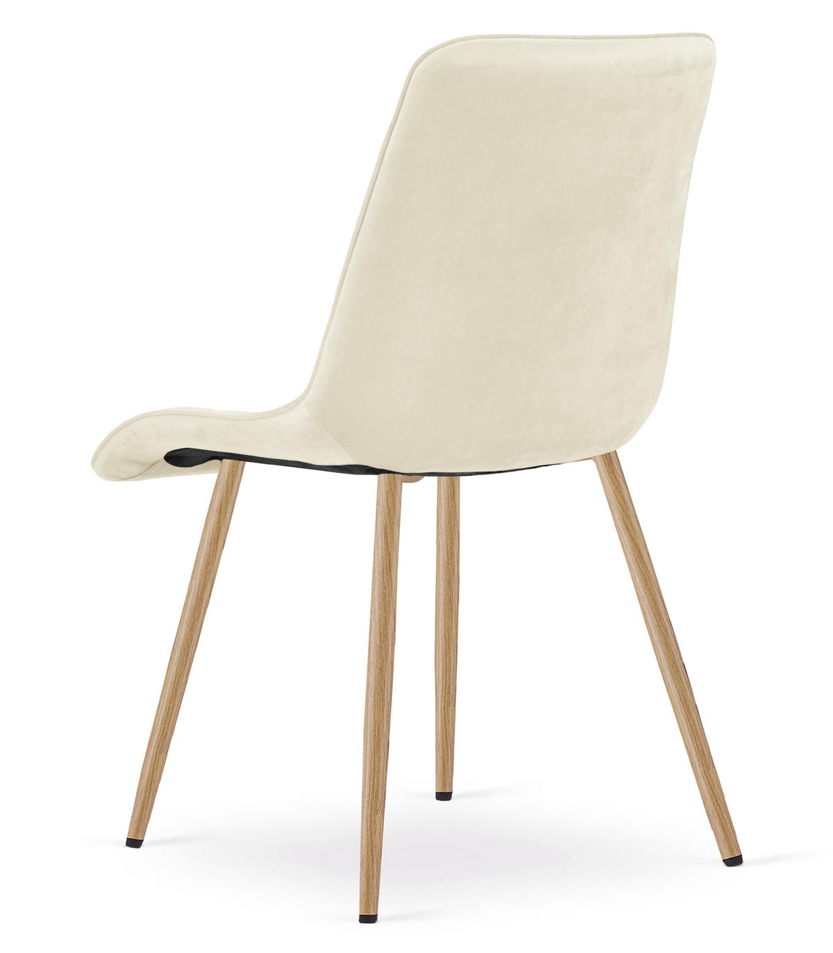 STUHL Beige 49x60 cm SPLIT Samtbezug - Beige, Metall (49/56/60cm)