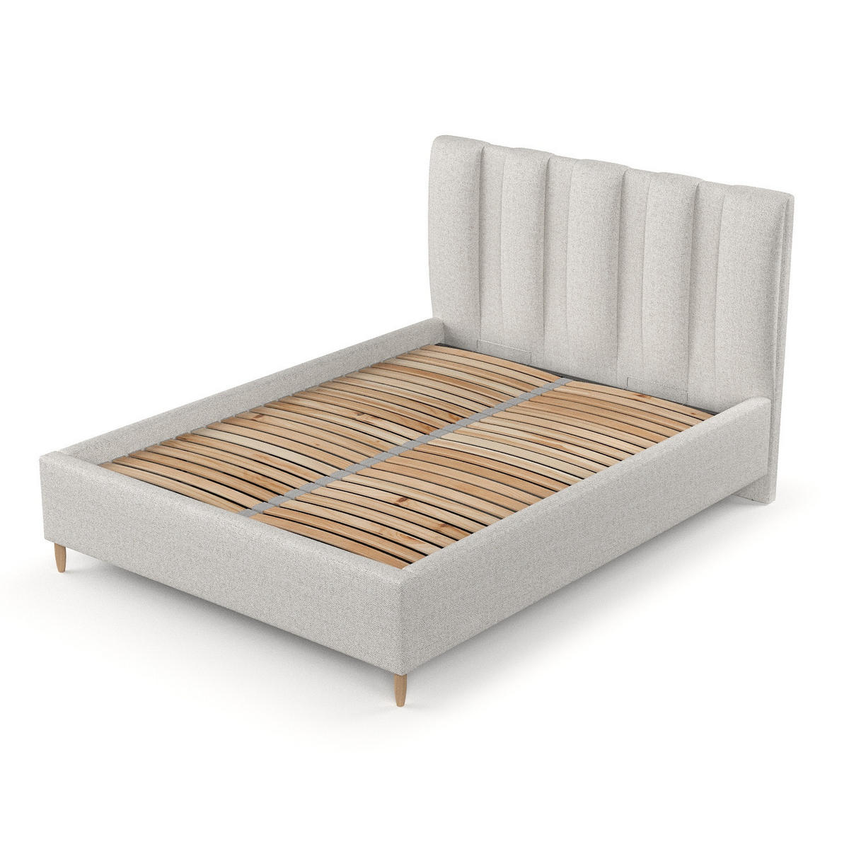 POLSTERBETT Loom 180/200 cm Hellbeige im Riva Stoff - Beige/Naturfarben, Holz/Holzwerkstoff (180/200cm) - AltaBeds