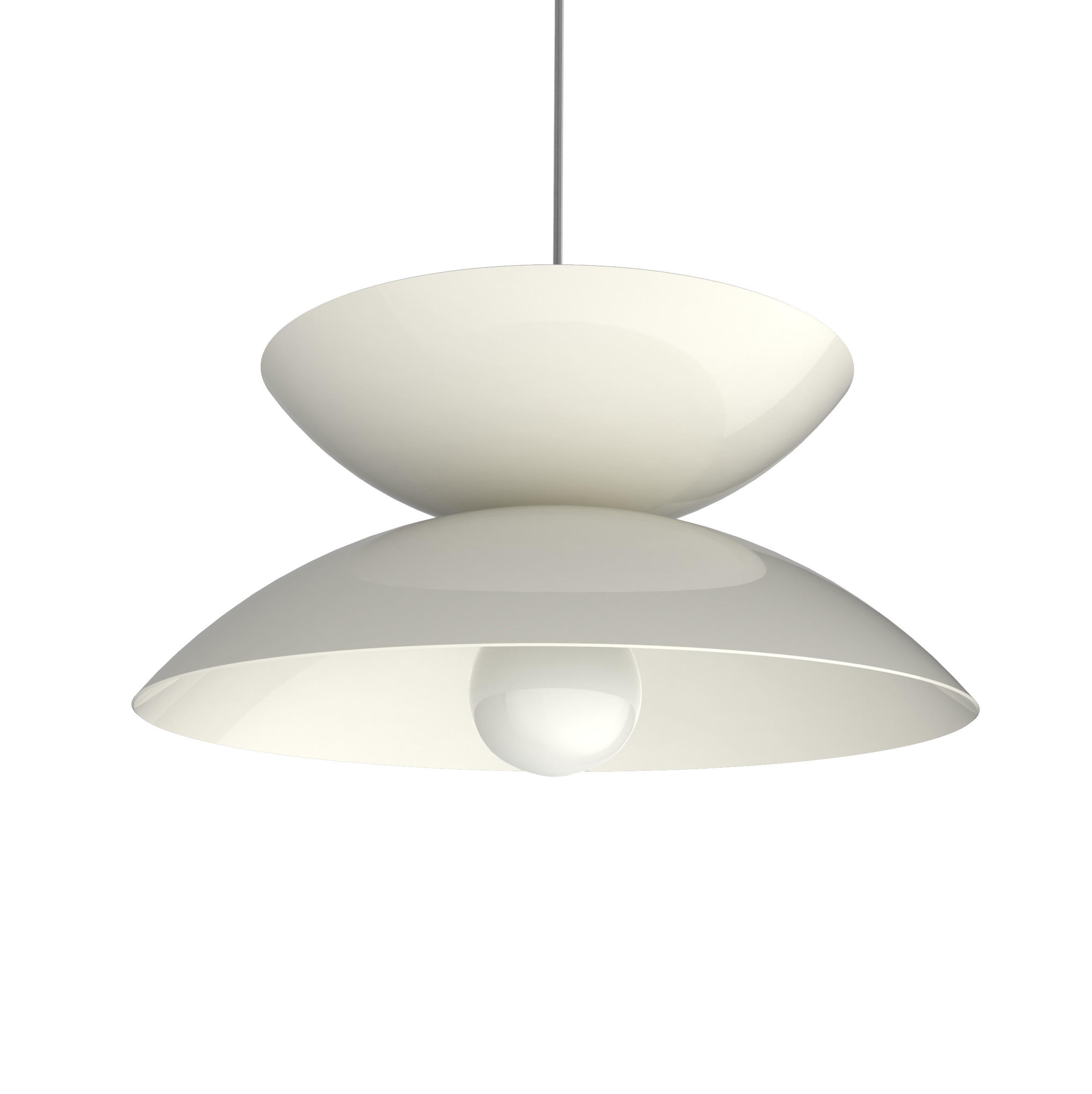 HÄNGELEUCHTE - Weiß Hochglanz, Metall (40/40/20cm) - Lumicom