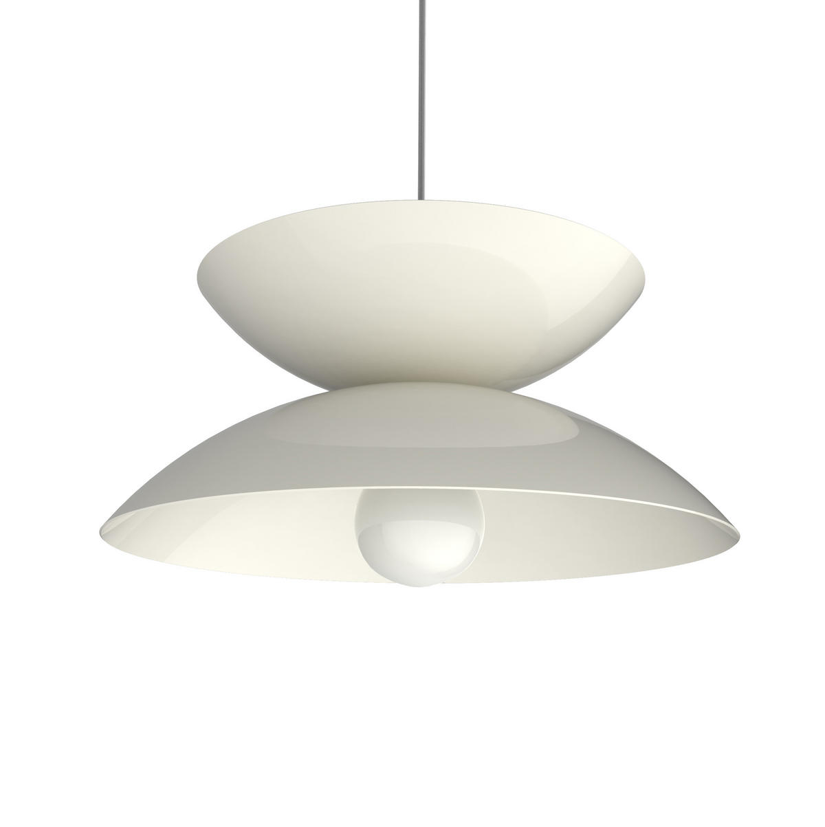 HÄNGELEUCHTE - Weiß Hochglanz, Metall (40/40/20cm) - Lumicom