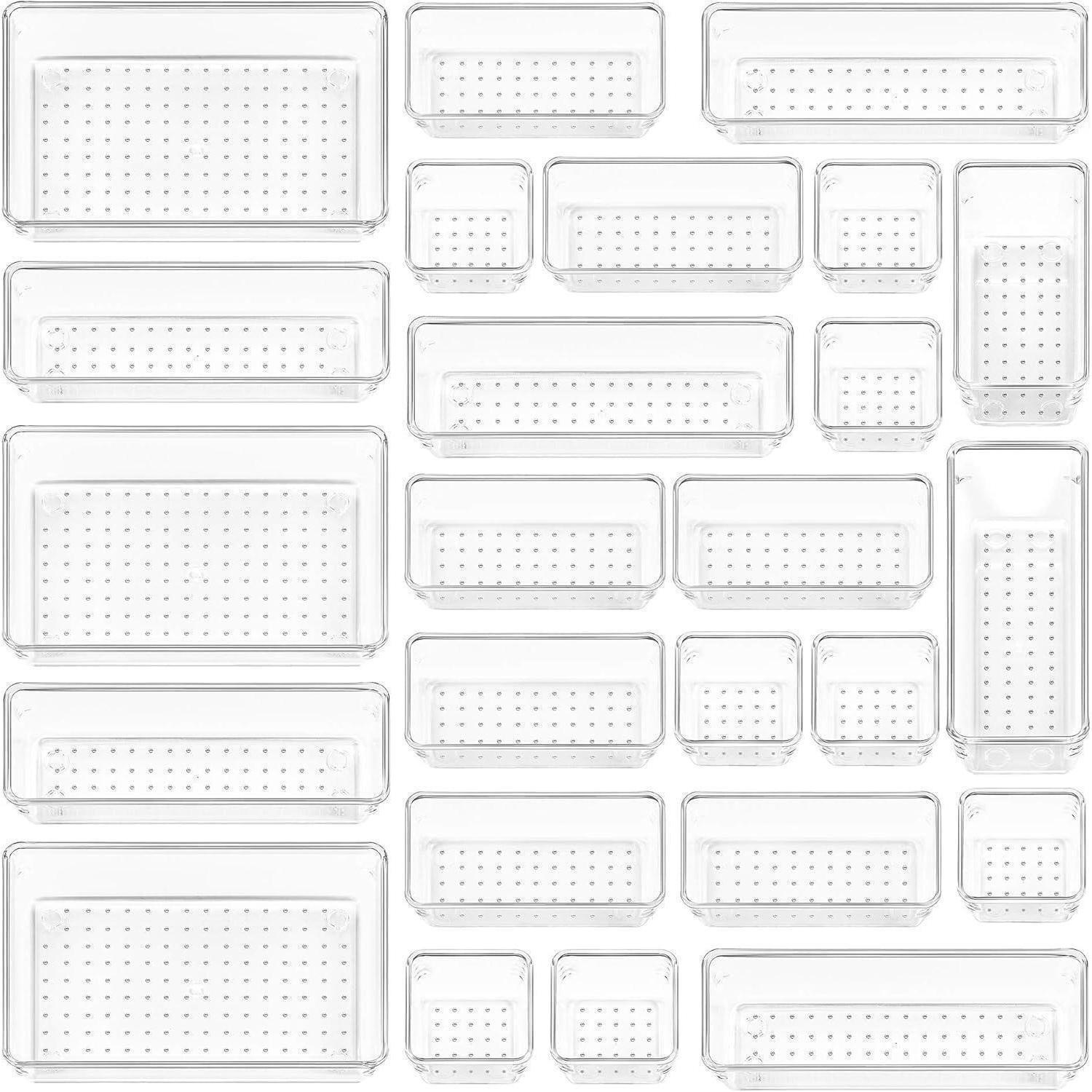 SCHUBLADEN Organizer 25-teiliges Set transparent - Transparent, Kunststoff (15.8/23.5/28.5cm)