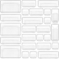 SCHUBLADEN Organizer 25-teiliges Set transparent - Transparent, Kunststoff (15.8/23.5/28.5cm)