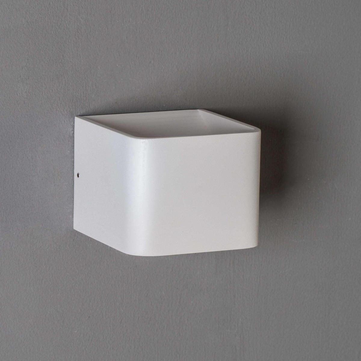 WANDLEUCHTE Quadra, Weiß, 10cm - Weiß, Metall (10/8/10cm) - KOSILUM