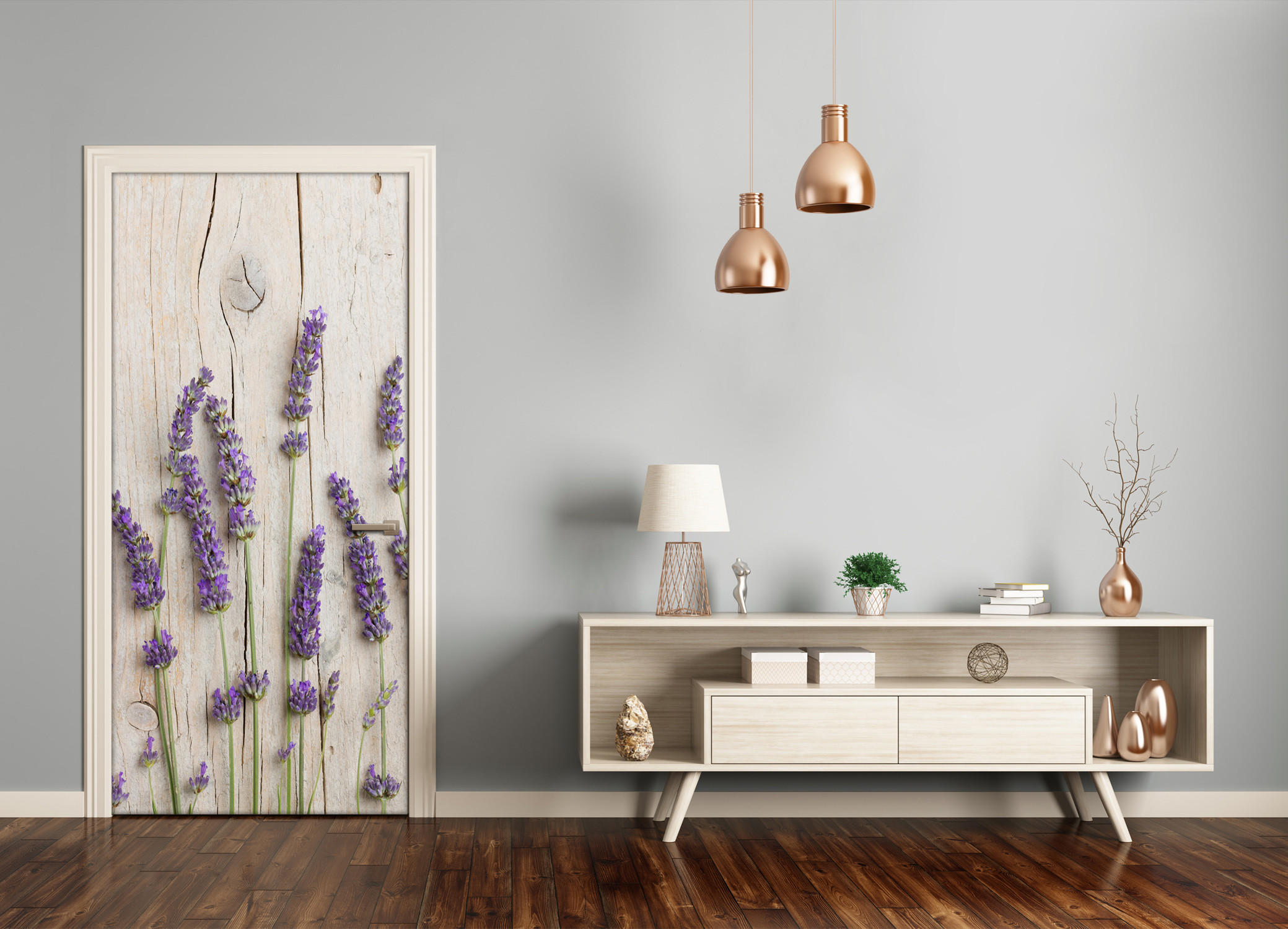TÜRAUFKLEBER 75x205 cm Dekorativ für Türen - Lila, Kunststoff (75/205/0.01cm) - TULUP