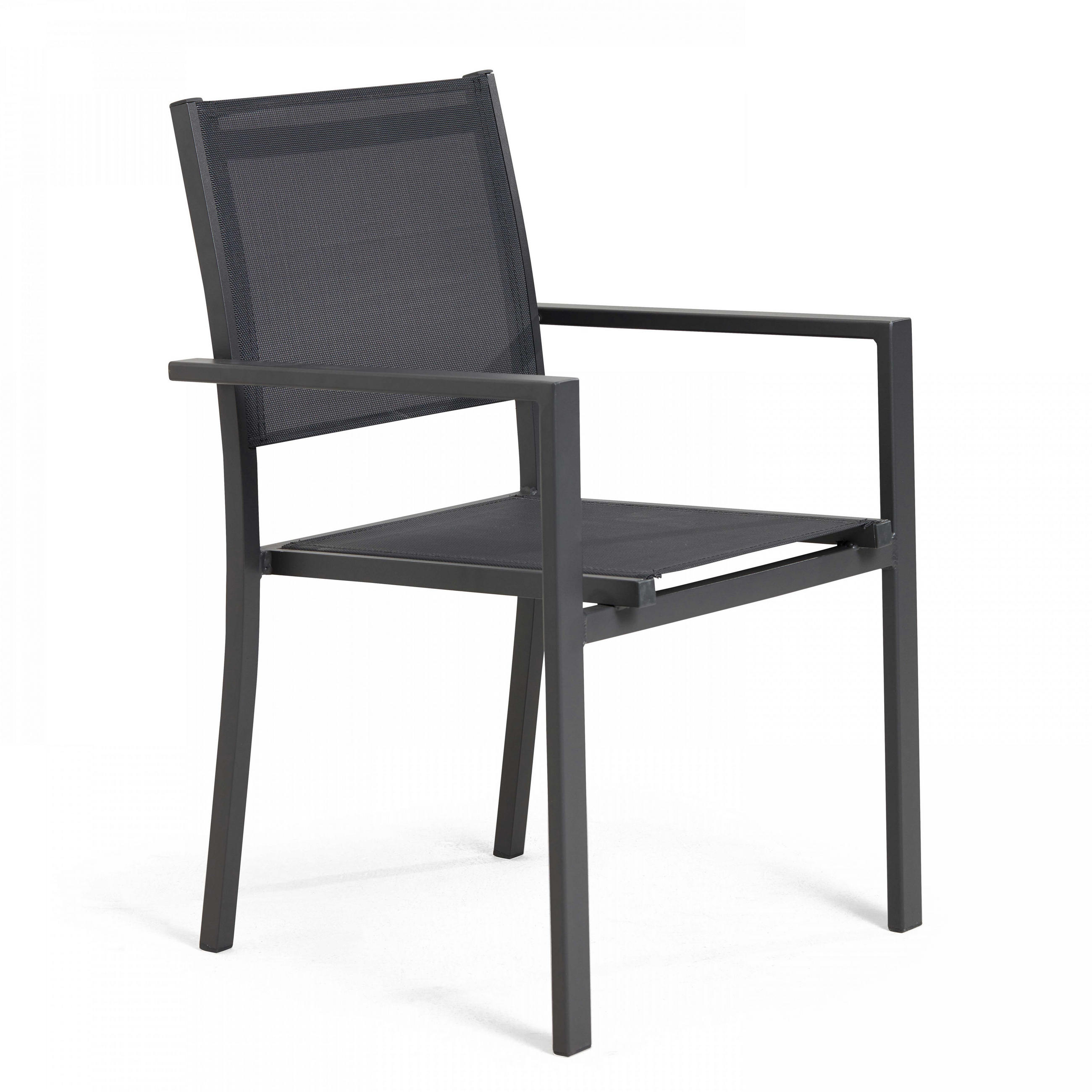 GARTENSTUHL, Grau - Grau, Metall (55/90/57cm) - Oviala